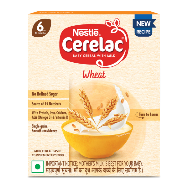 Nestle Cerelac Baby Cereal No Refined Sugar - Wheat (6 - 24 M) 300gm