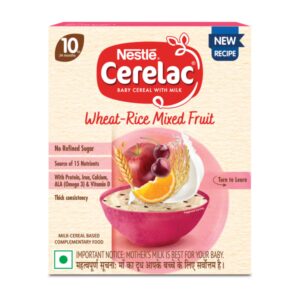 Nestle Cerelac Baby Cereal With Milk (10 to 24 M) Wheat Rice Mixed Fruit 300gm