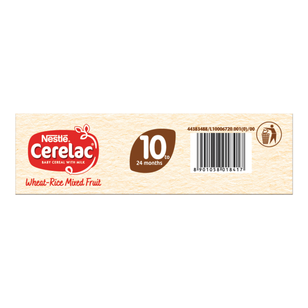 Nestle Cerelac Baby Cereal With Milk (10 to 24 M) Wheat Rice Mixed Fruit 300gm - Image 4