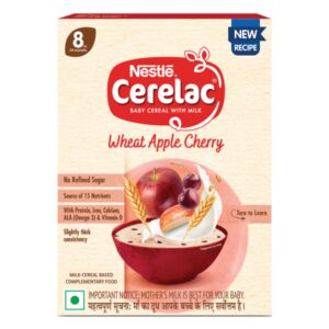 Nestle Cerelac Baby Cereal With Milk (8 to 24 M) Wheat Apple Cherry 350gm